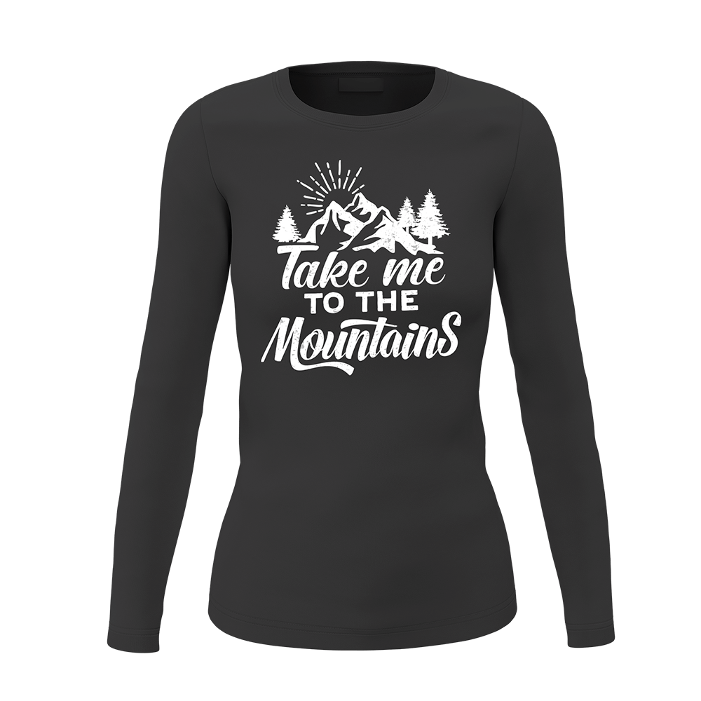 Women's Mountain Hiking Long Sleeve Shirt – Soft Cotton Outdoor Tee
