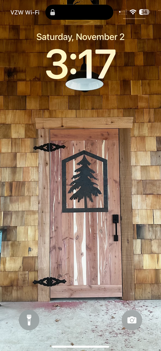 Custom cedar door
