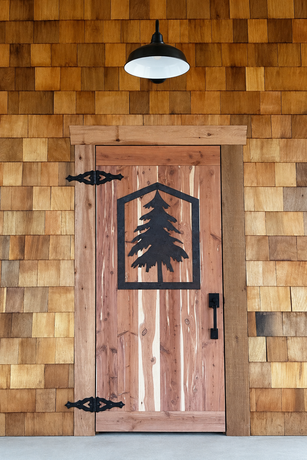 Custom cedar door