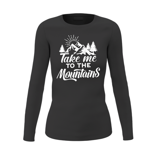 Women's Mountain Hiking Long Sleeve Shirt – Soft Cotton Outdoor Tee